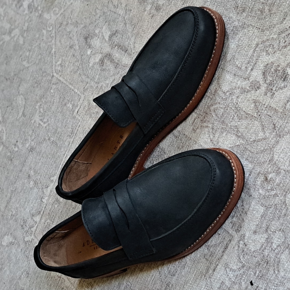 Adelante Sofia penny loafer black 7.5 wide